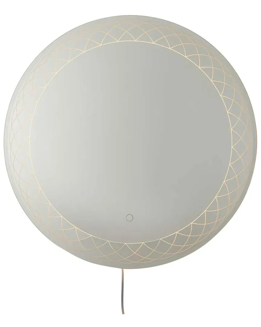 NOVA Interlace Round LED Wall Mirror - Chrome image