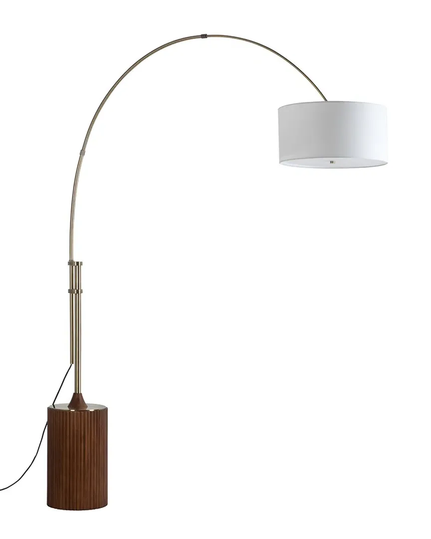 NOVA Tambo Arc Floor Lamp - Walnut, Weathered Brass image