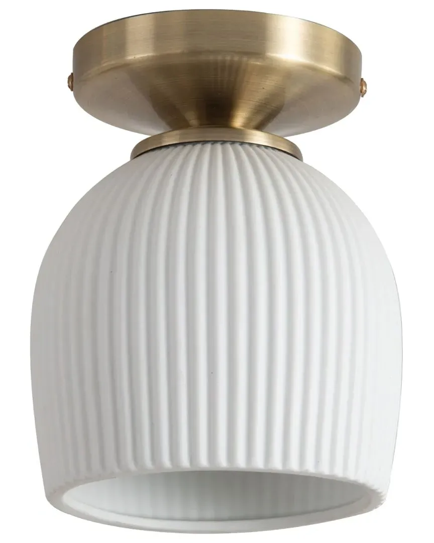 Petaluma Semi-Flush Mount Ceiling Light - Bone White, Porcelain image