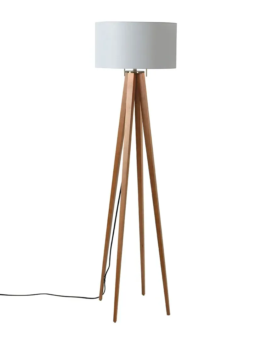 Quattro Floor Lamp with Pull Cord - Natural Ash, Wood