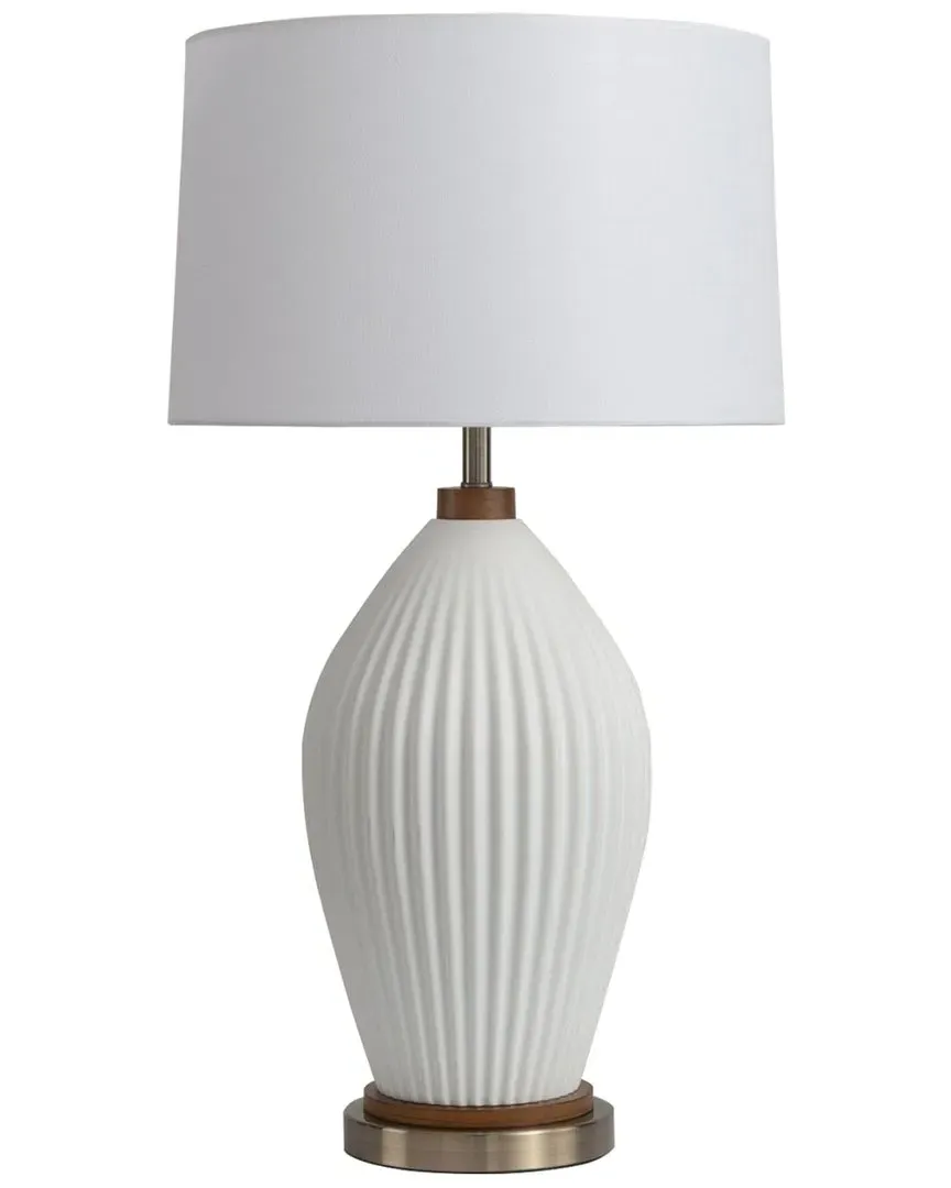 Santa Clara Bone Porcelain Table Lamp with Nightlight - Brass