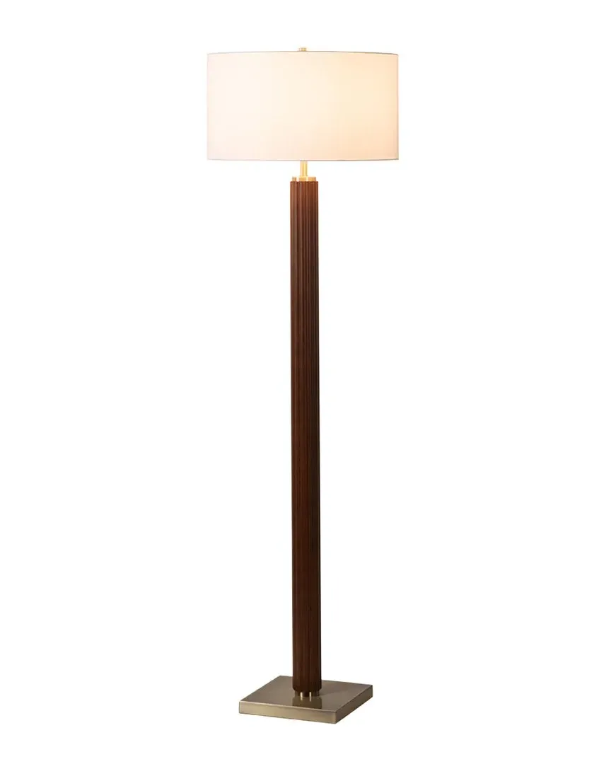 Tambo Floor Lamp - Dark Walnut, Weathered Brass image