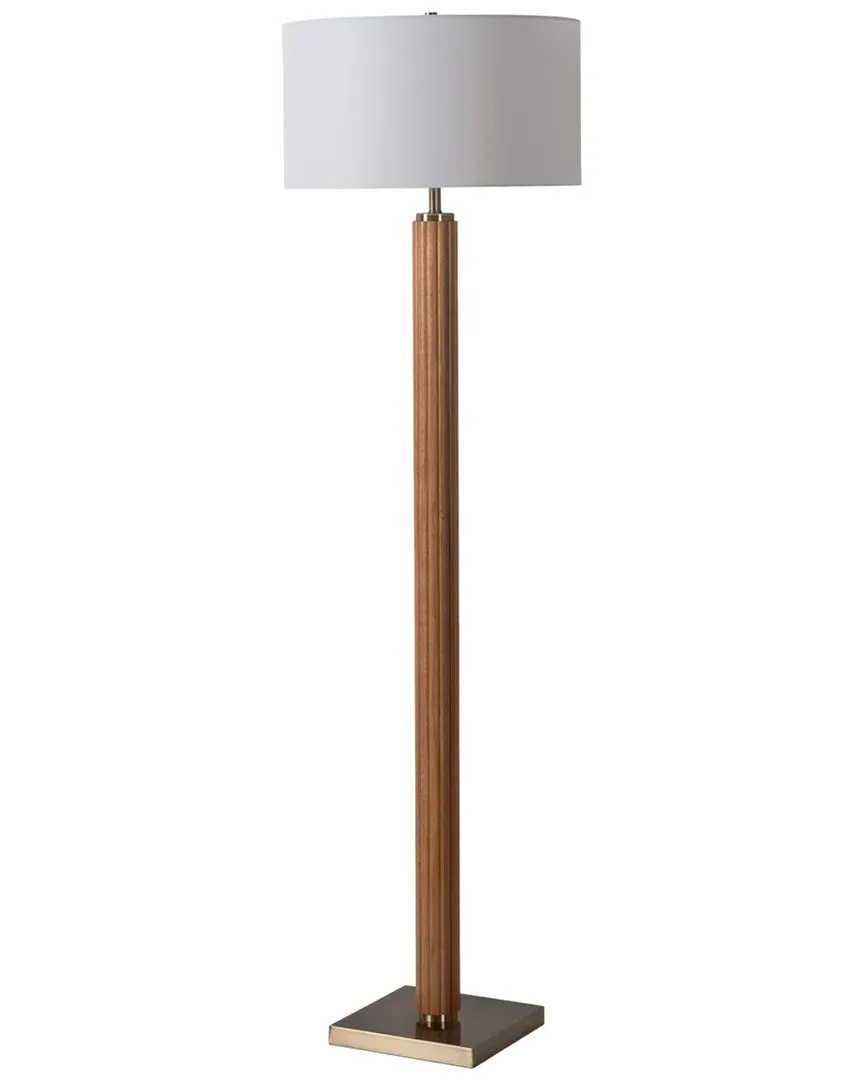 Tambo Floor Lamp - Natural Ash, Weathered Brass
