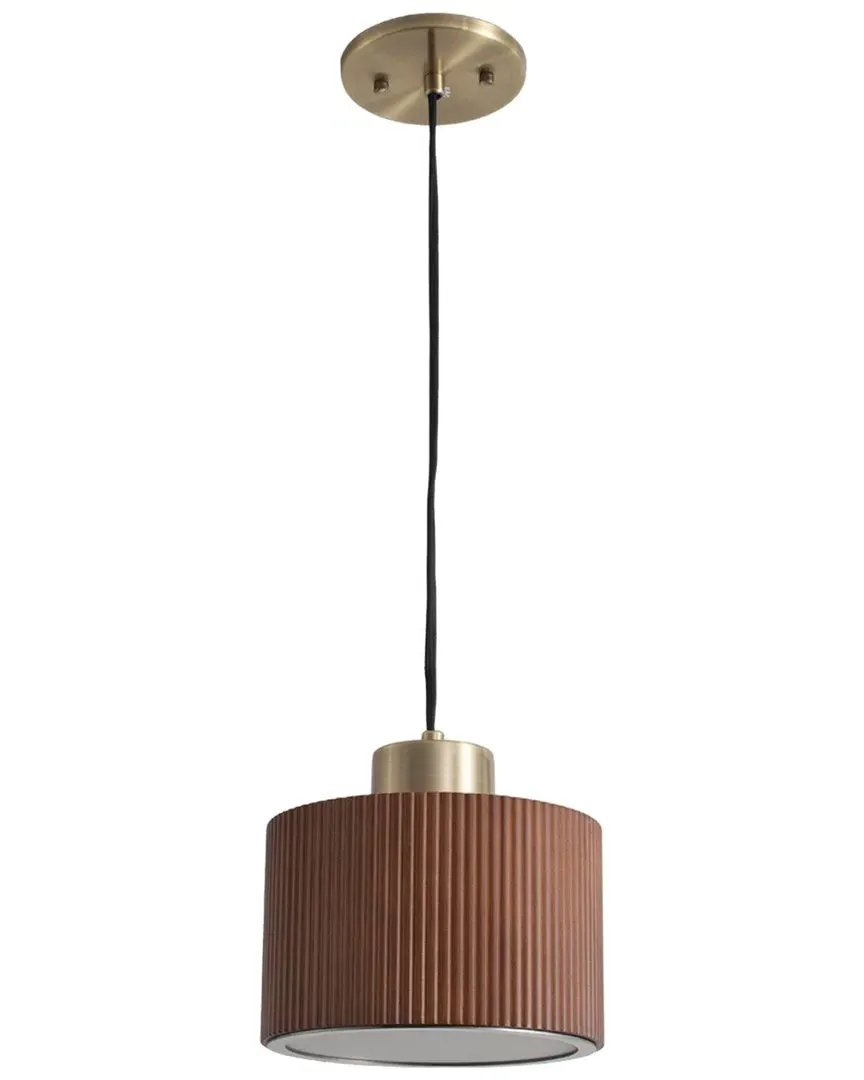 Tambo Pendant Light - Dark Walnut, Weathered Brass image