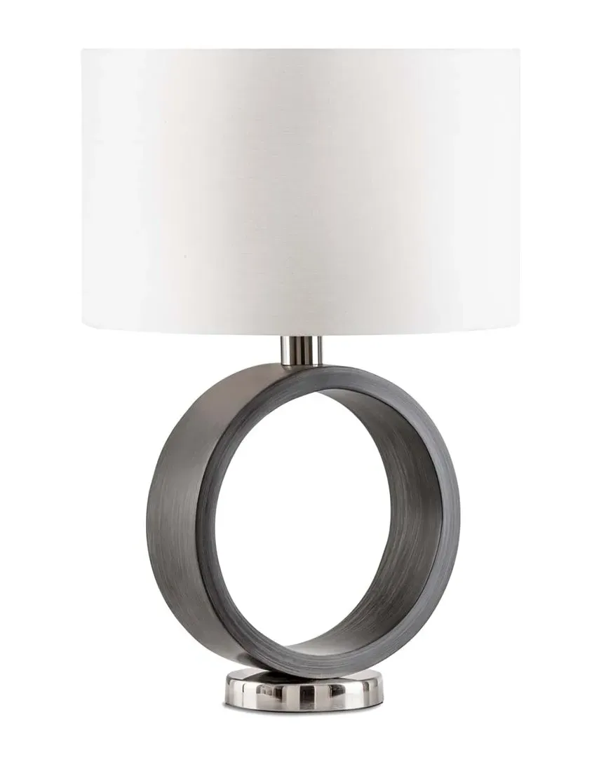 Tracey Ring Table Lamp - Charcoal Gray, Wood image