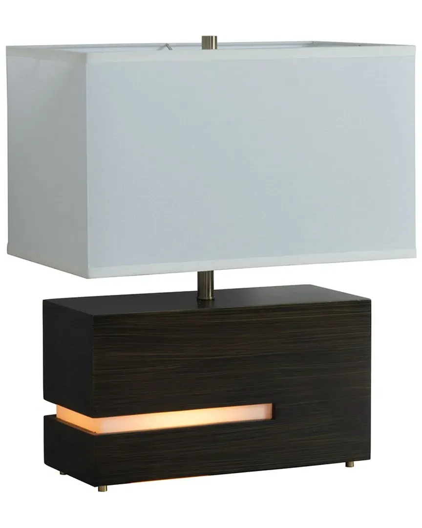 Zen Reclining Table Lamp with Nightlight - Ebony, Wood image