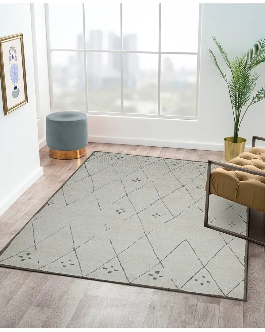 Adab Hand Tufted Area Rug - Brown, Wool