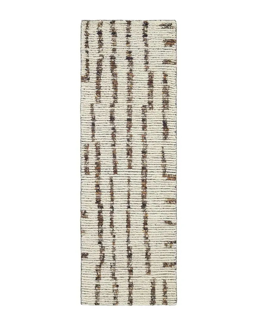 Atlas Hand Knotted Wool Rug - White