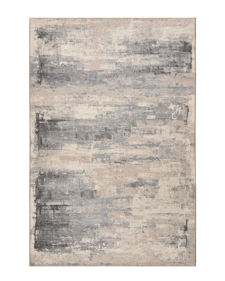 Avalon Brushstrokes Easy Care Rug - Grey, Polyester