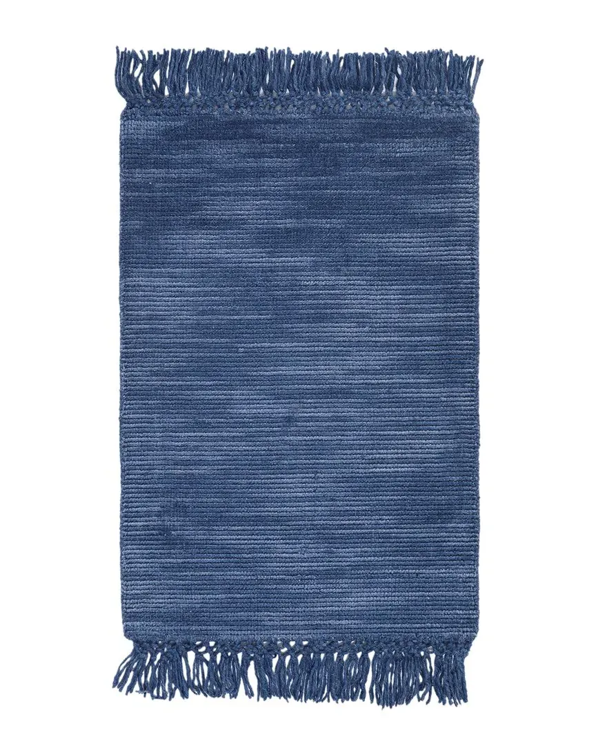 Eva Hand Loomed Area Rug - Blue, Wool