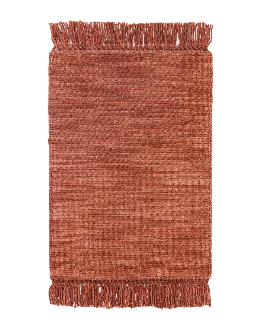 Eva Hand Loomed Area Rug - Red, Wool