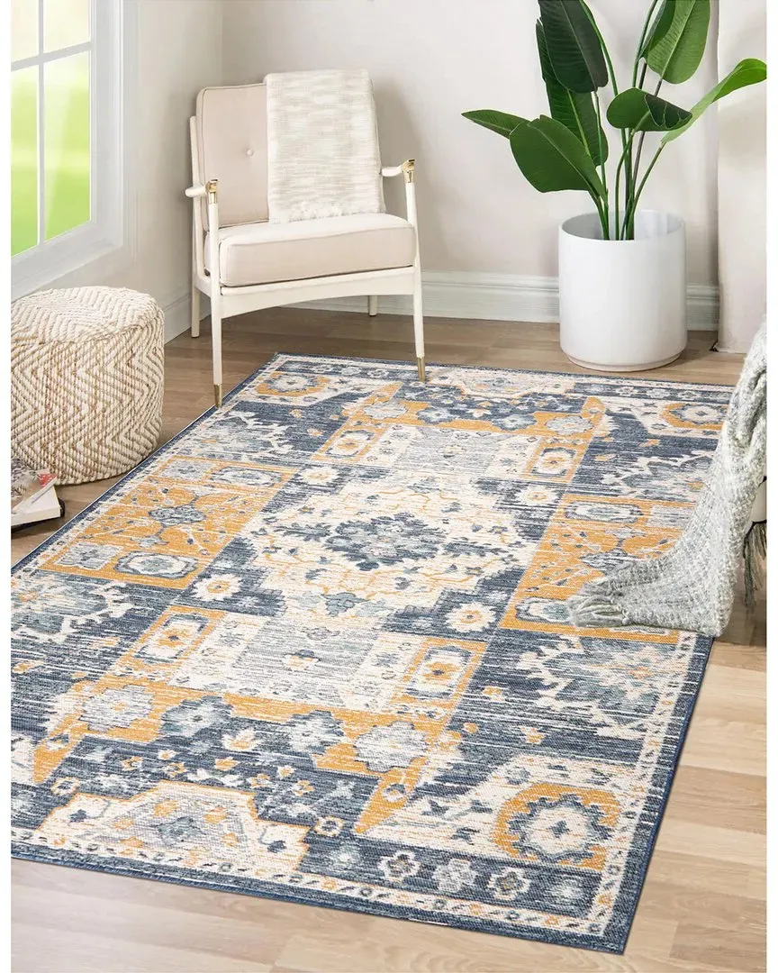 Flatweave Plaza Rug - Blue, Polypropylene