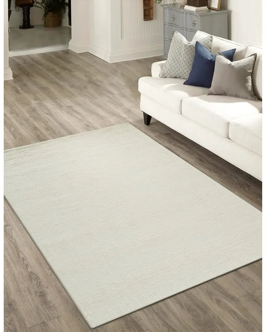 Hand Loomed Bliss Wool Rug - White