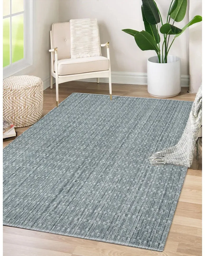 Hand Loomed Star Rug - Blue, Polyester image