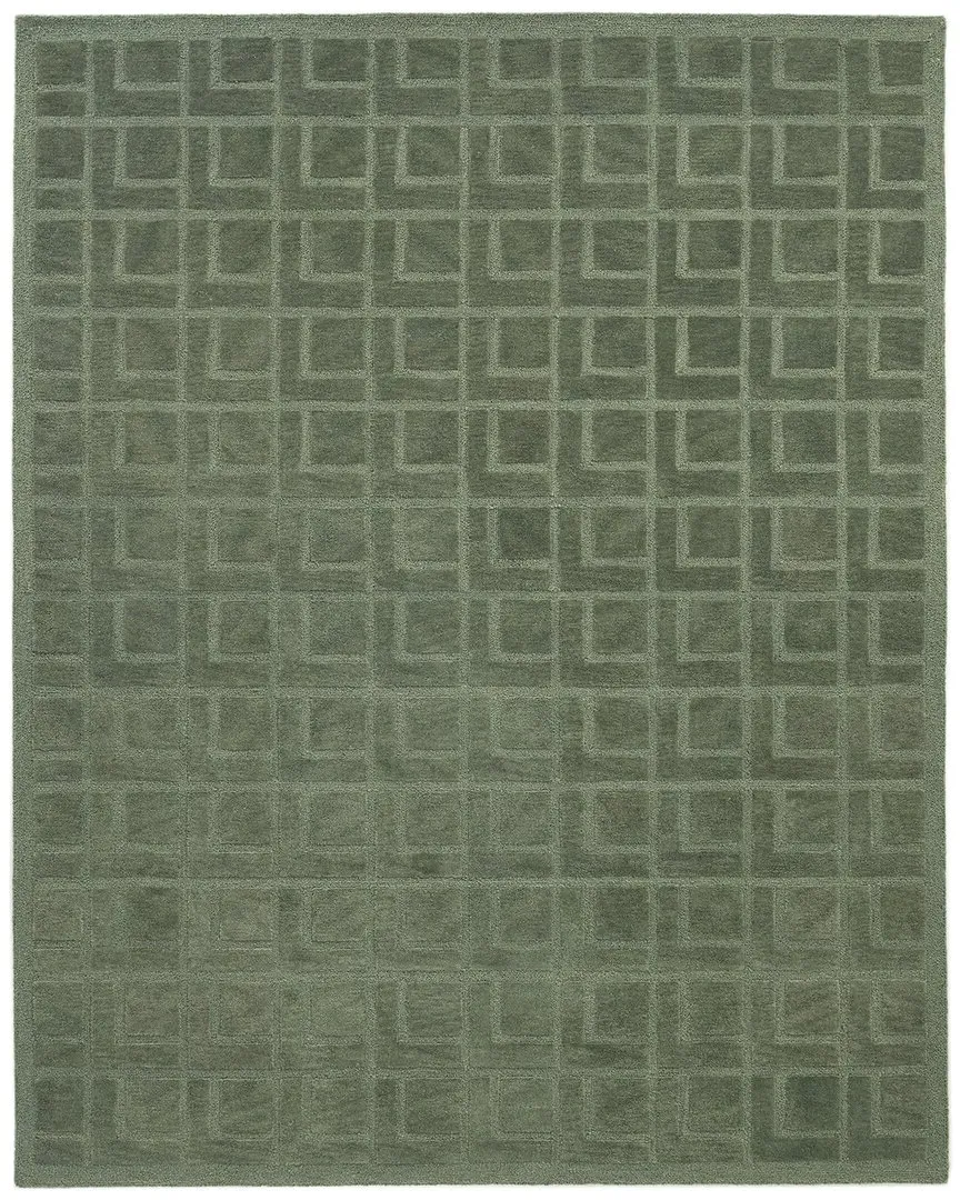 Hand Tufted Jaipur Wool Rug - Green