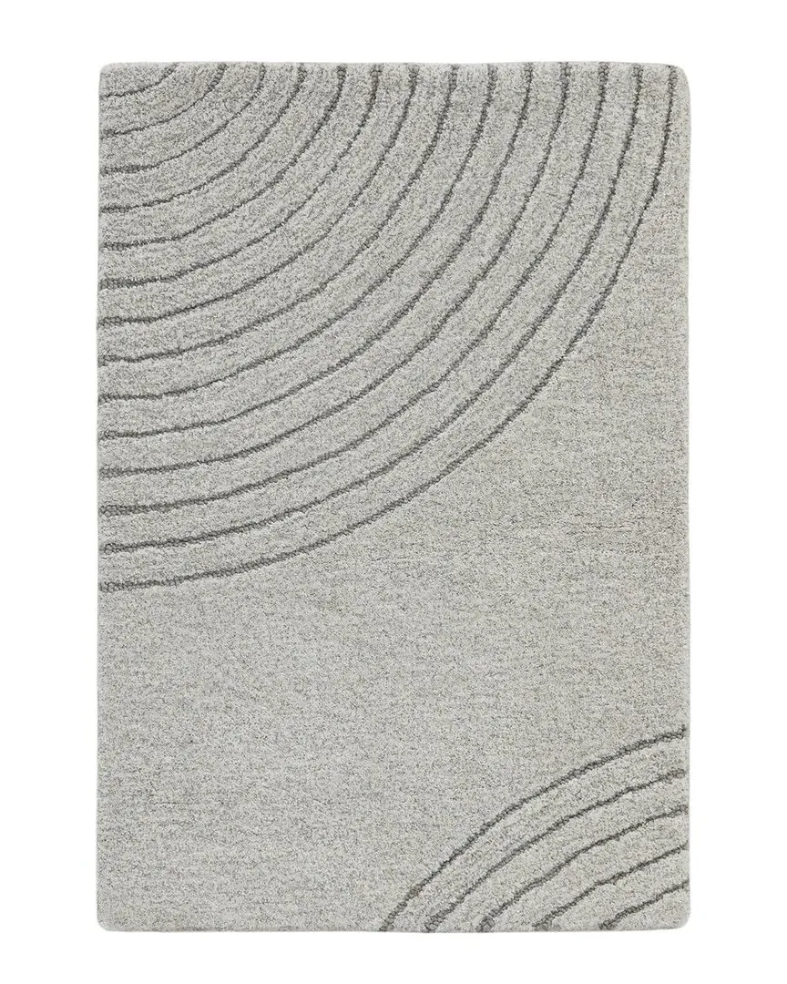 Hand Tufted Mid-Century Wool Rug - White