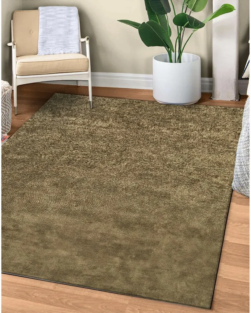 Hue Hand Tufted Area Rug - Green, Jute