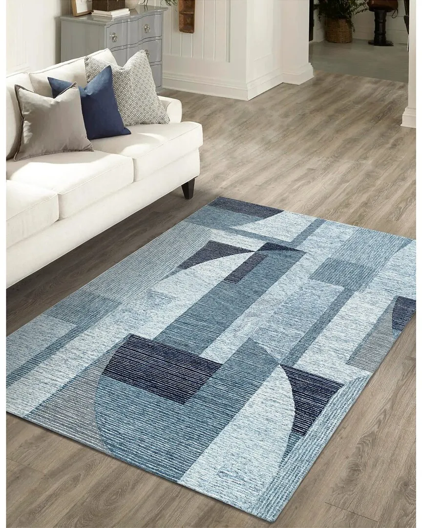 Jaipur Hand Loomed Area Rug - Blue, Wool image