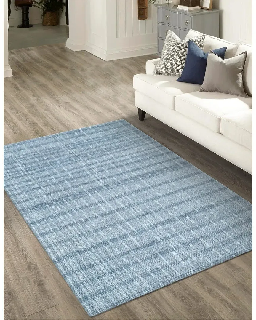 Jaipur Hand Loomed Area Rug - Blue, Wool