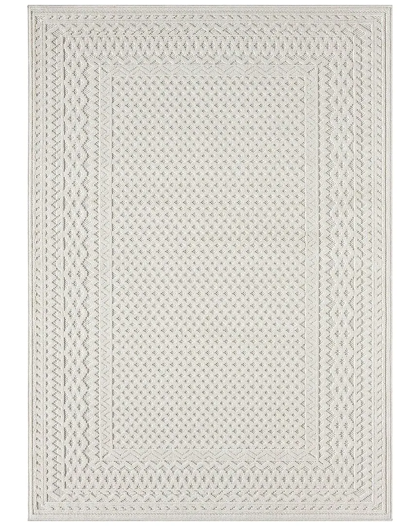 Nimes Power Loomed Area Rug - White, Polypropylene
