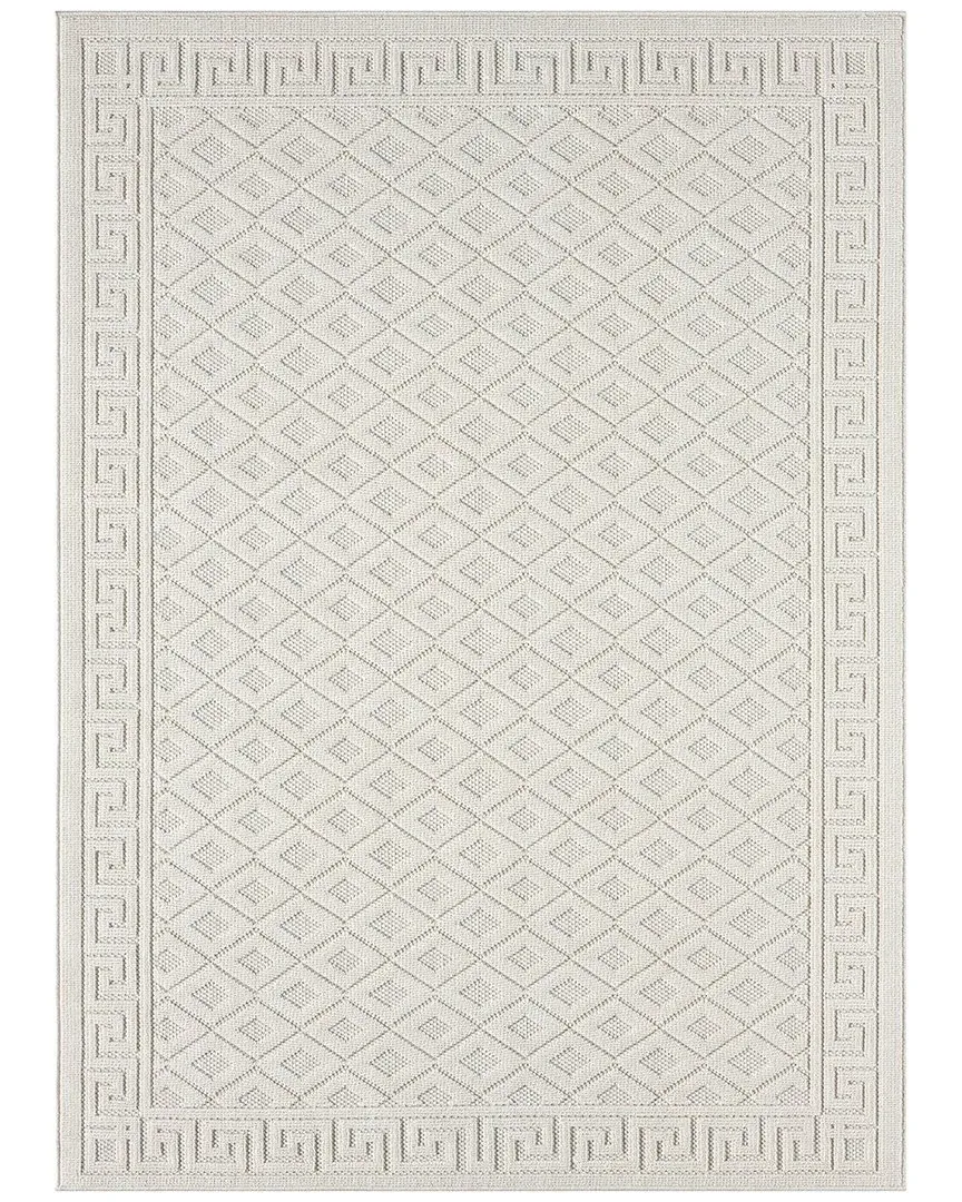 Nimes Power Loomed Area Rug - White, Polypropylene