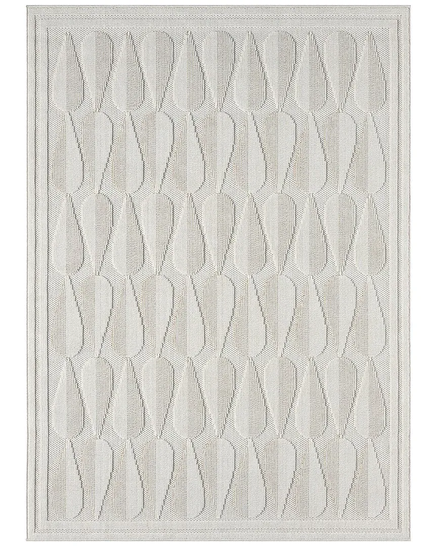Nimes Power Loomed Area Rug - White, Polypropylene