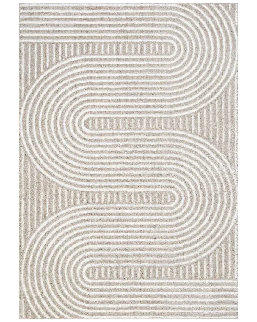 Oslo Power Loomed Rug - Beige, Polyester image