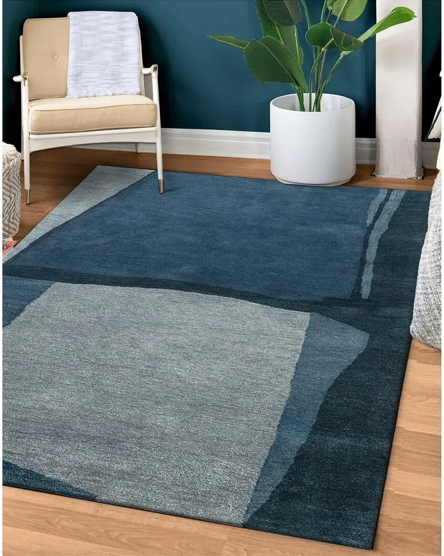 Salina Hand Tufted Wool Rug - Blue image