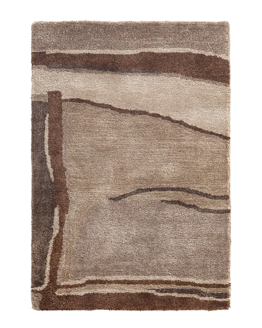 Salina Hand Tufted Wool Rug - Brown