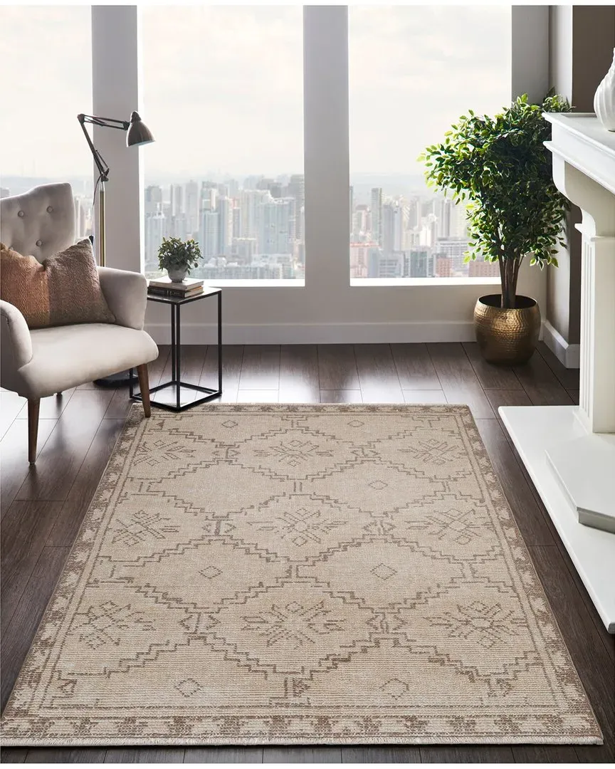 Sienna Hand Knotted Rug - Neutral, Wool
