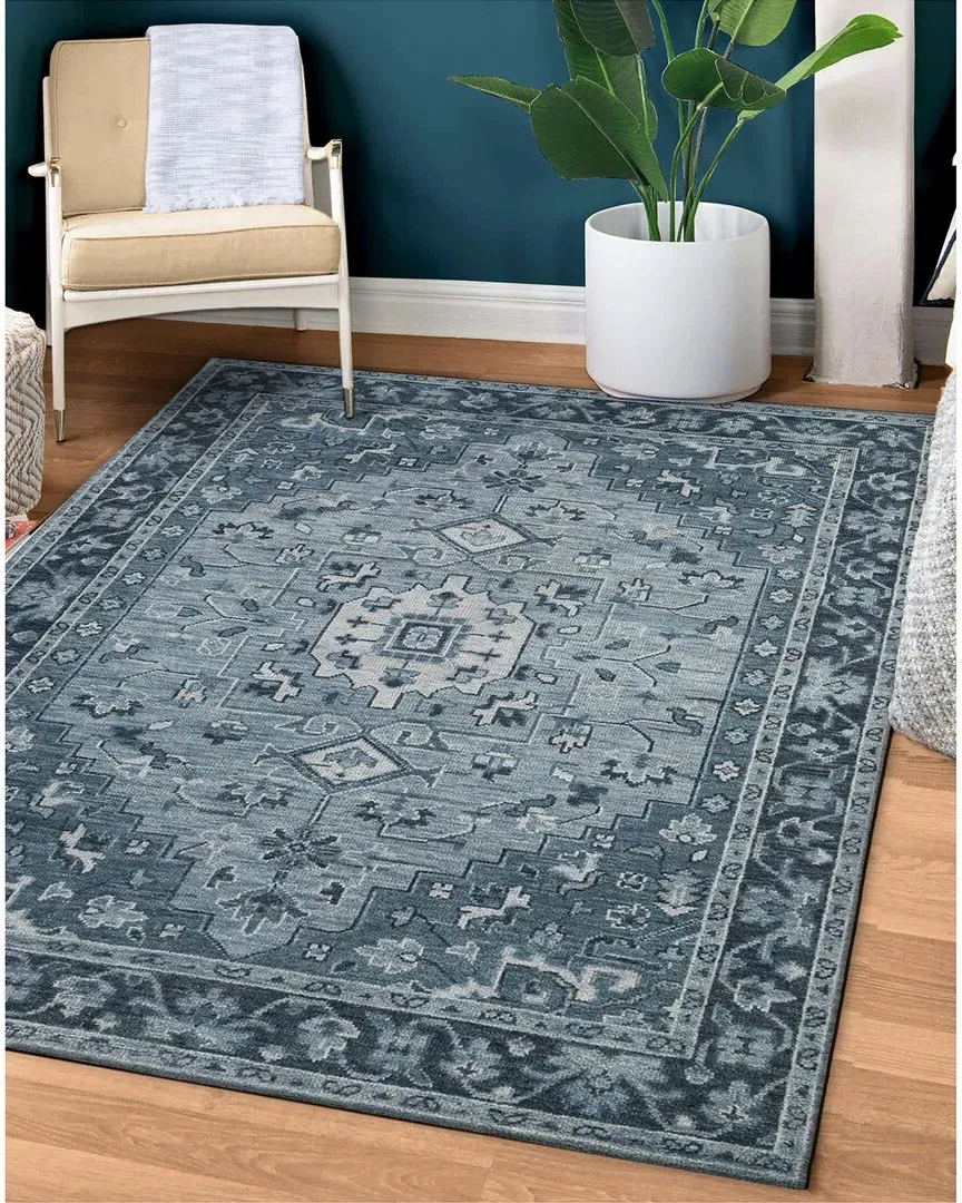 Tuscany Hand Knotted Wool Rug - Blue