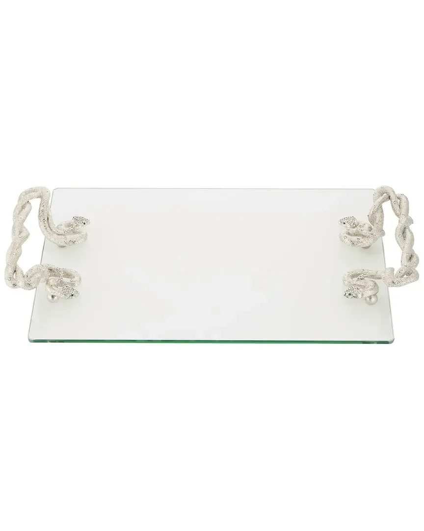 Olivia Riegel Serpentina Glass Tray - Silver image