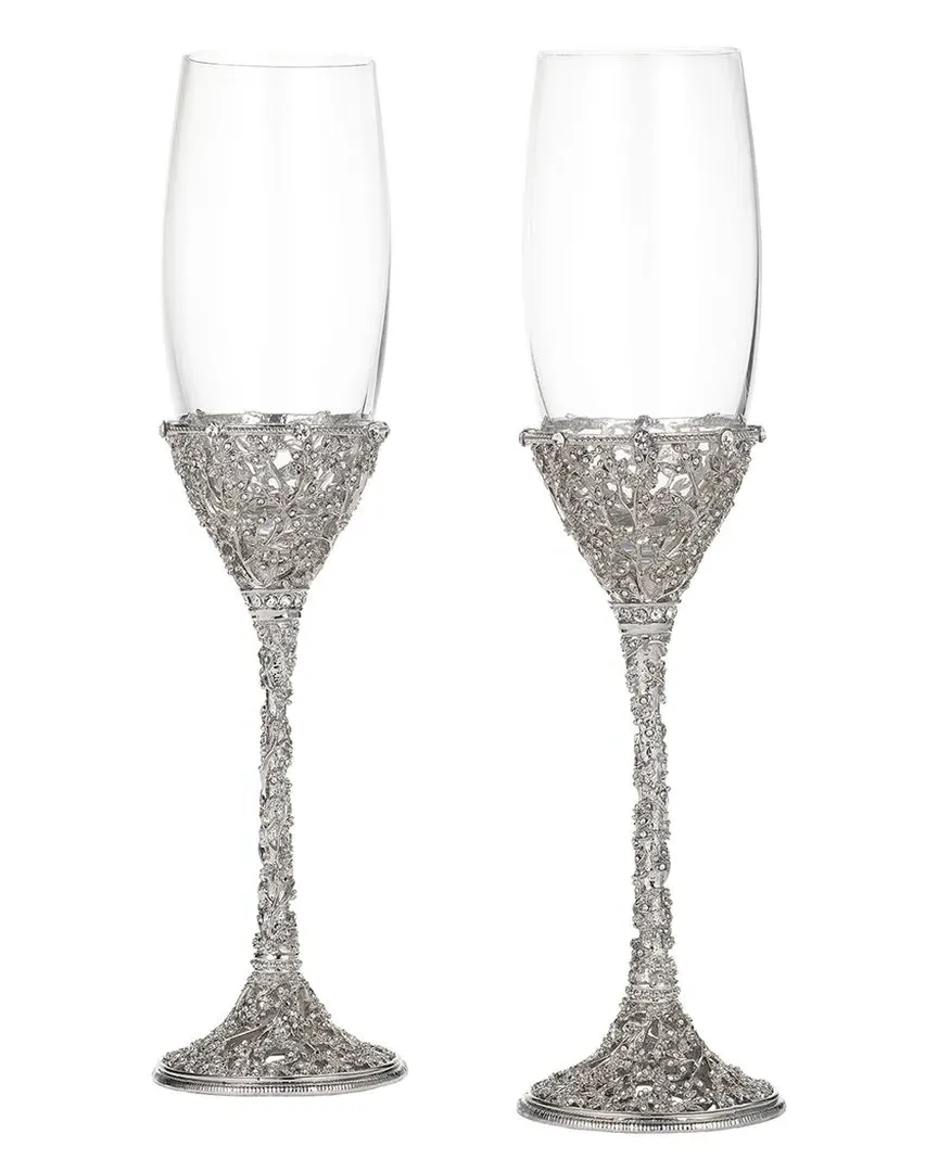 Set of 2 Isadora Flutes - Silver, Pewter image