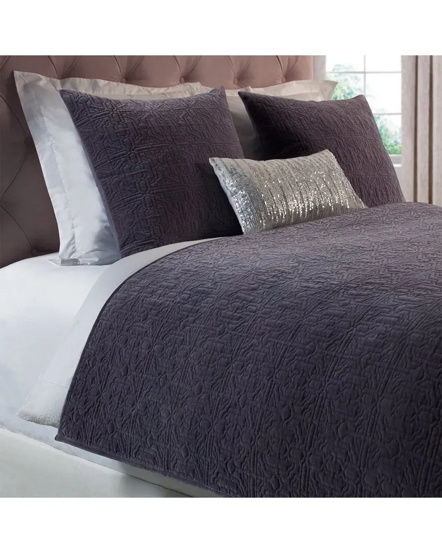 Duke Quilt - Graphite, Cotton Velvet