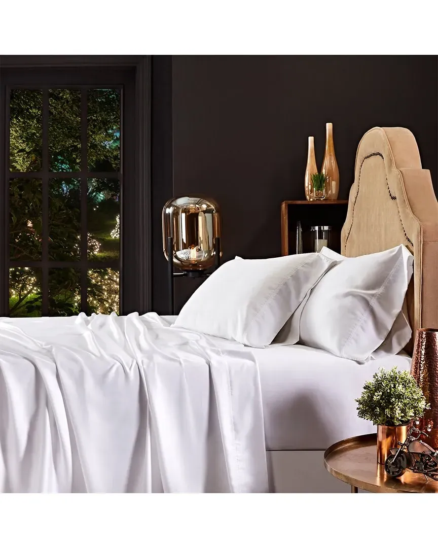 Merida 400 Thread Count Fitted Sheet - White, TENCEL Lyocell image