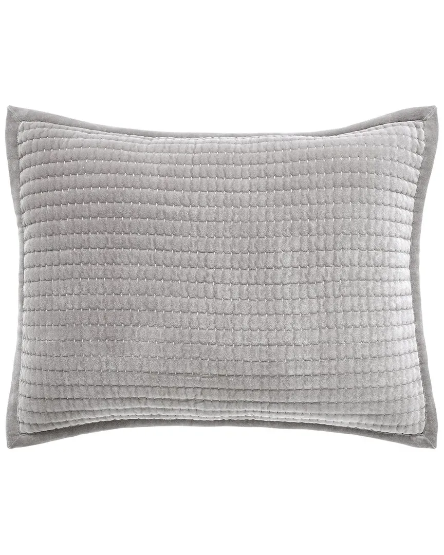 Milton Channel Stitched Velvet Coverlet Sham - Slate
