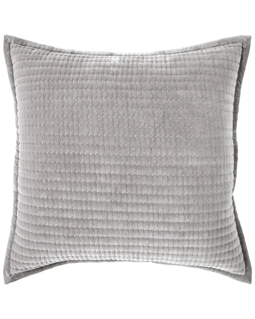 Milton Channel Stitched Velvet Euro Sham - Slate