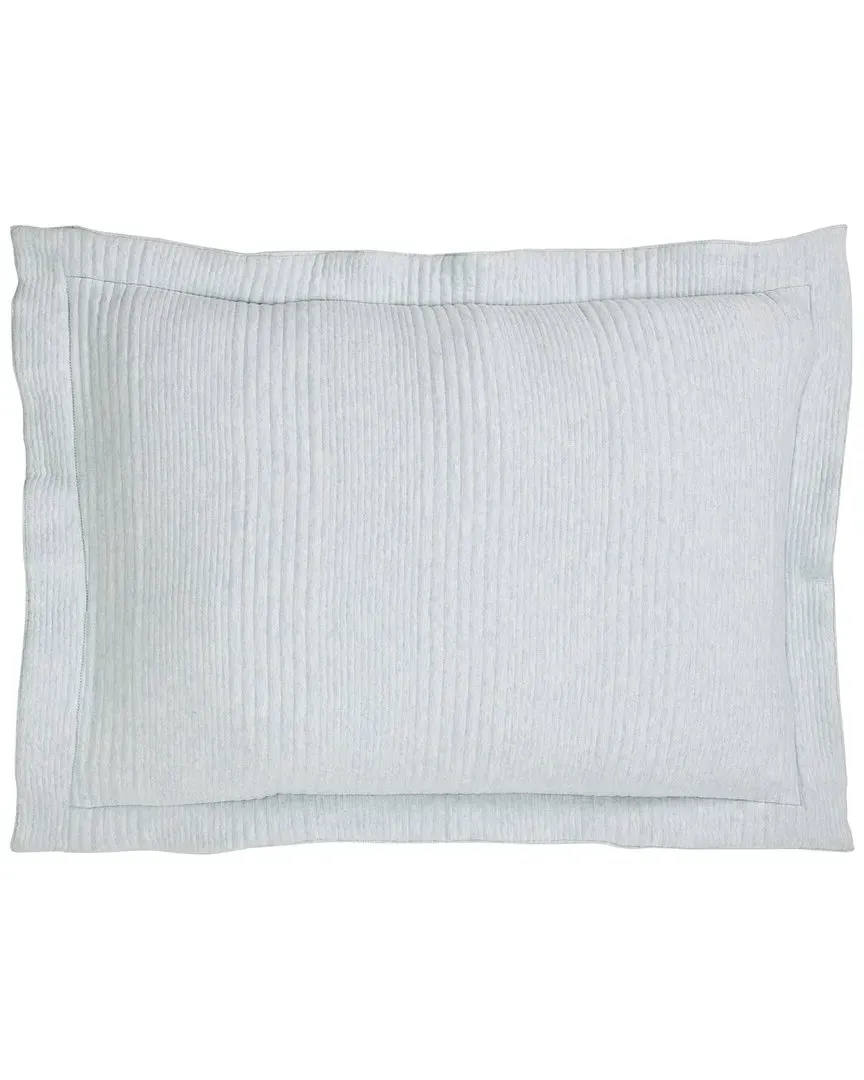 Savoy Channel Quilted Jersey Sham Set - Sky Melange image