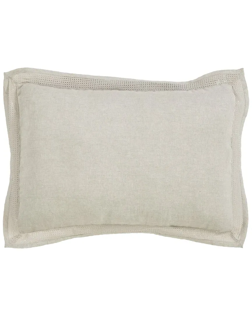 Sienna European Linen Lace Sham Set - Beige image