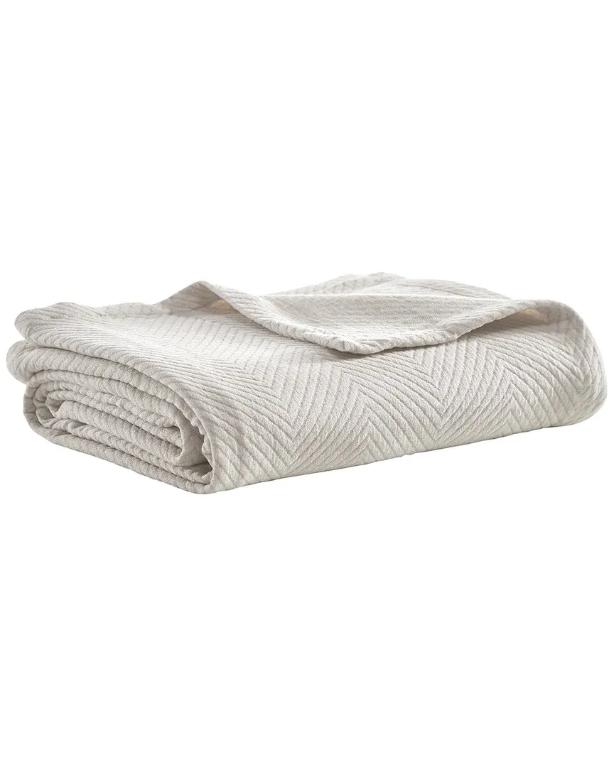 Tivoli Cotton Jacquard Bed Blanket - Beige