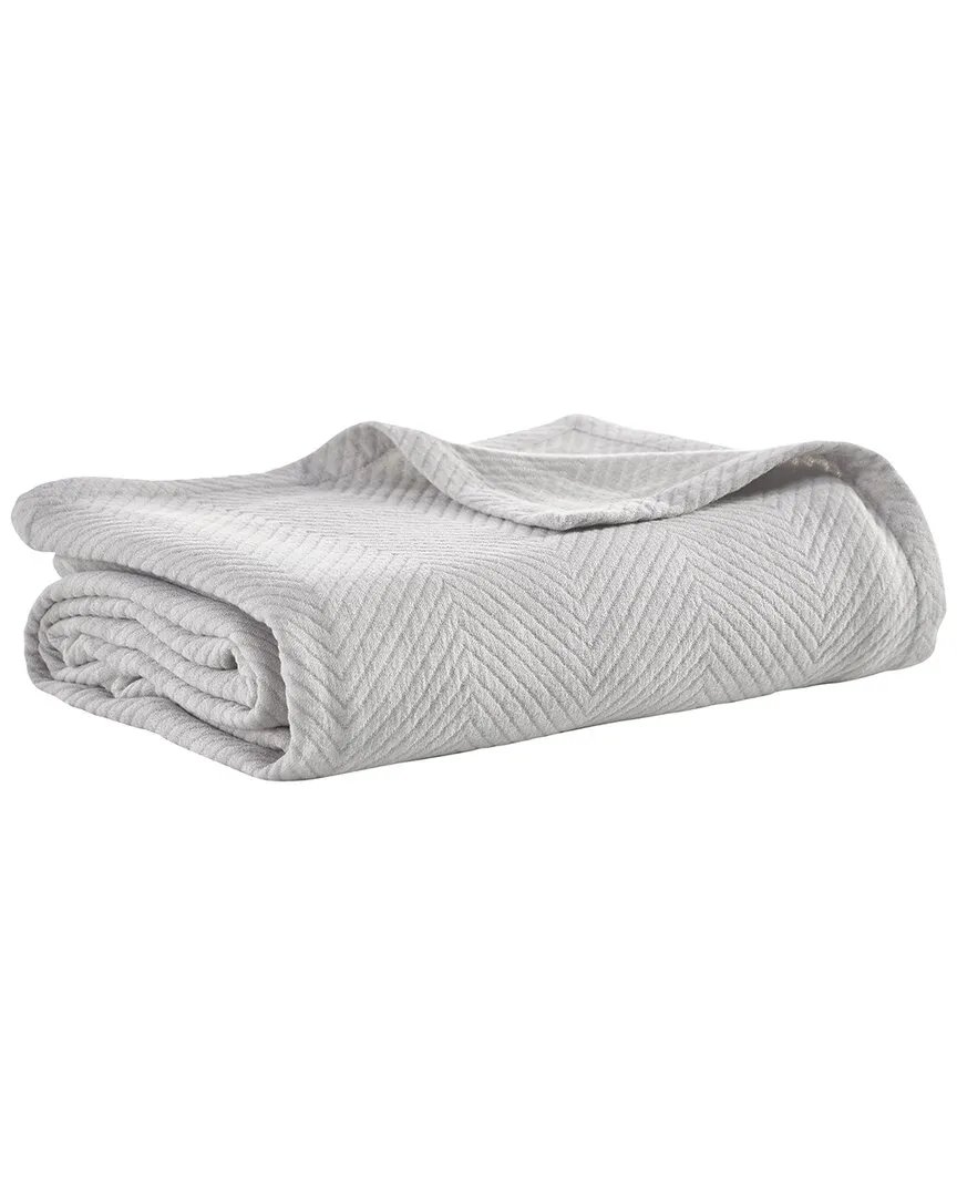 Tivoli Cotton Jacquard Bed Blanket - Grey