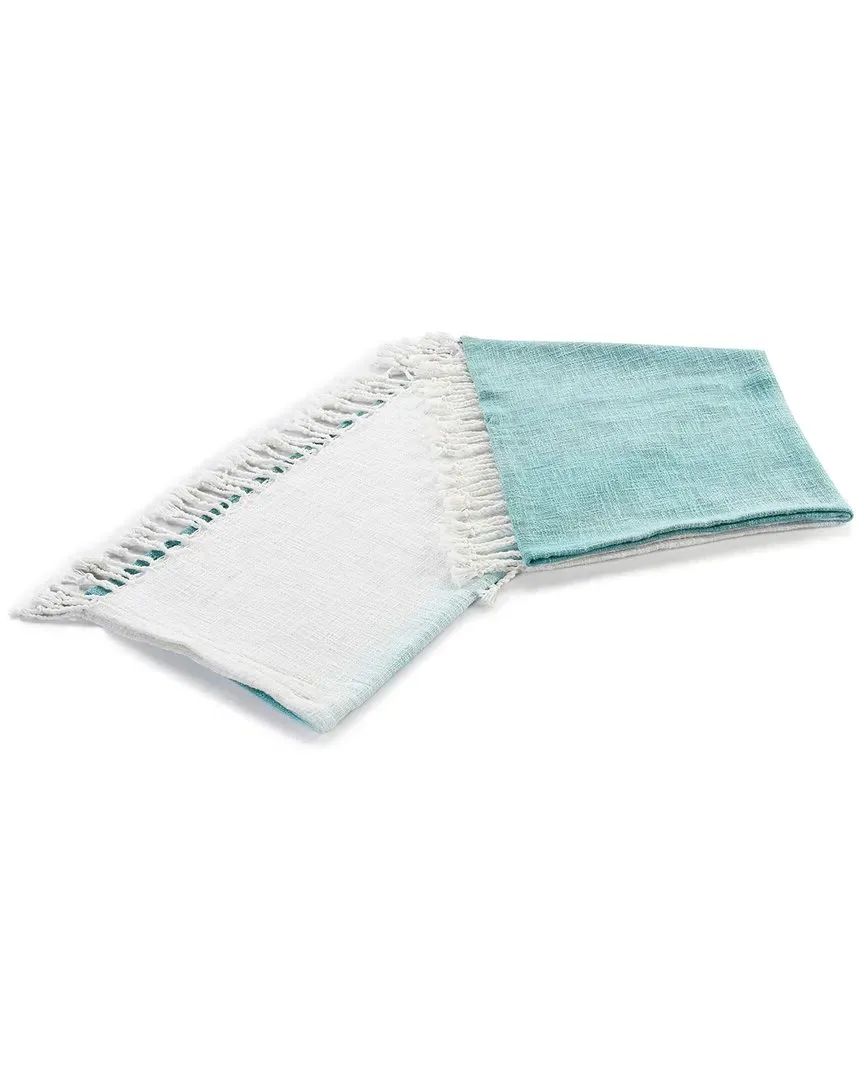 Iridescence Ombre Throw Blanket - Blue, Cotton image