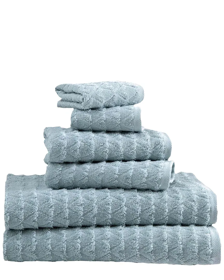 Azure Collection 6pc Towel Set - Blue, Turkish Cotton image