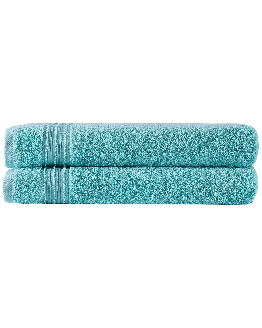 Cascade Bath Towel Set of 2 - Aqua, Turkish Cotton image