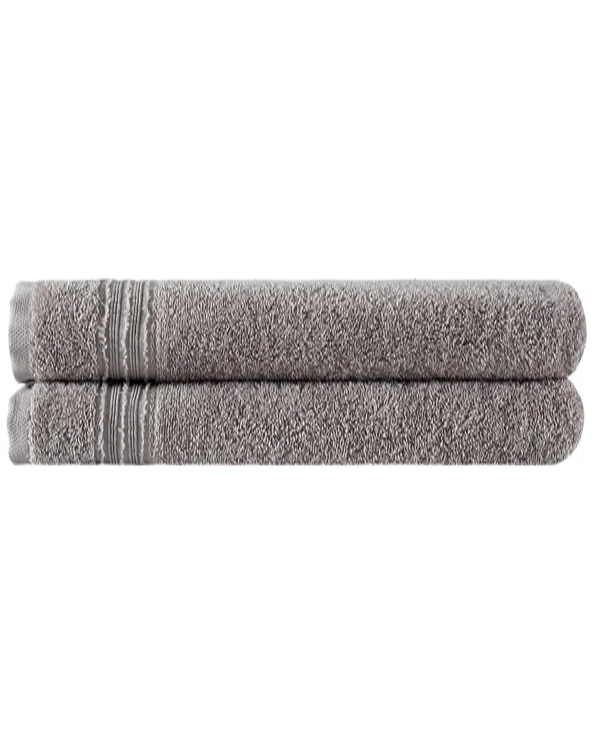 Cascade Bath Towel Set of 2 - Taupe, Turkish Cotton