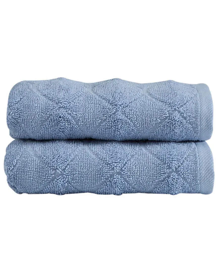 Esperance 2pc Hand Towel Set - Blue, Turkish Cotton image
