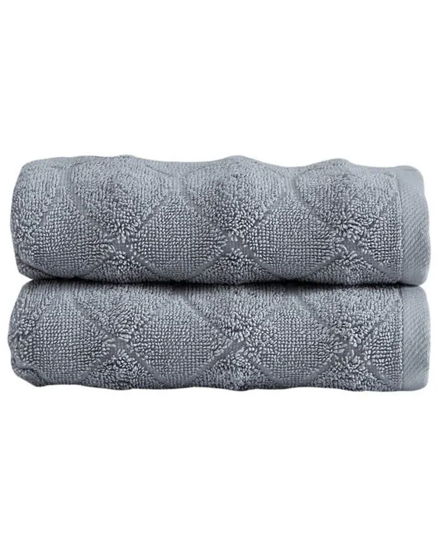 Esperance 2pc Hand Towel Set - Grey, Turkish Cotton