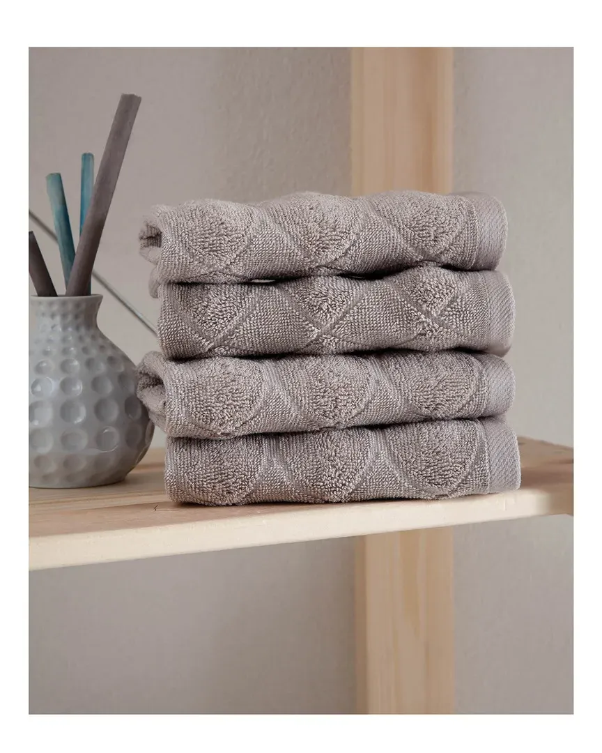 Esperance 4pc Washcloth Set - Taupe, Turkish Cotton
