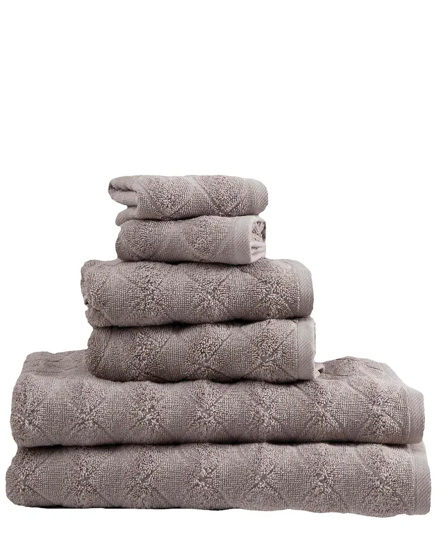 Esperance Collection 6pc Towel Set - Taupe, Cotton
