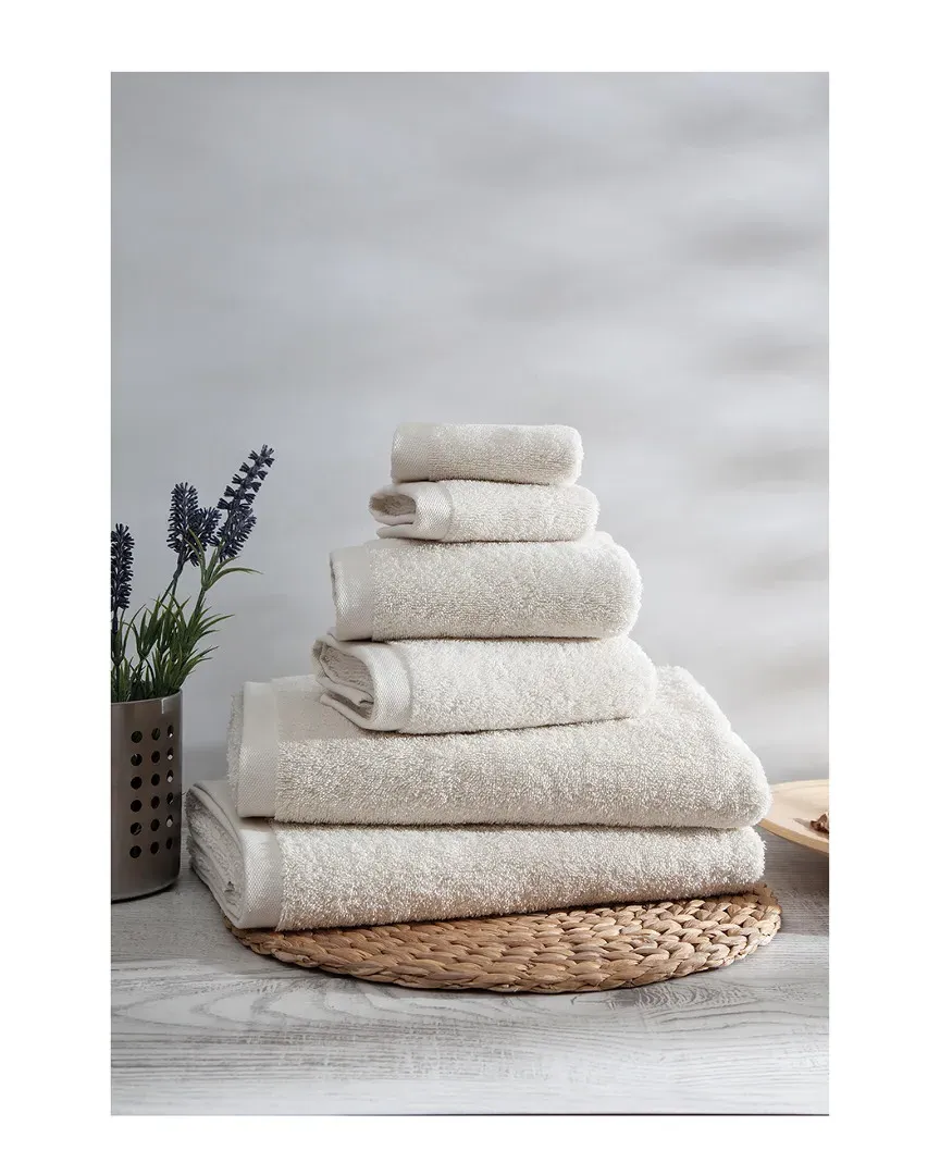 Horizon 6-Piece Towel Set - Cream, Turkish Cotton image